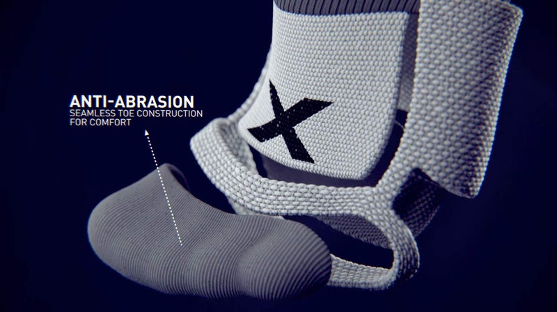 2XU Vectr Full Length Sock, White/Grey, M1 - Image 4